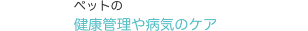 2ヶ月目　ペットの健康管理や病気のケア