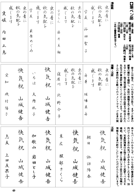 ペンの光 筆ペン部の作品